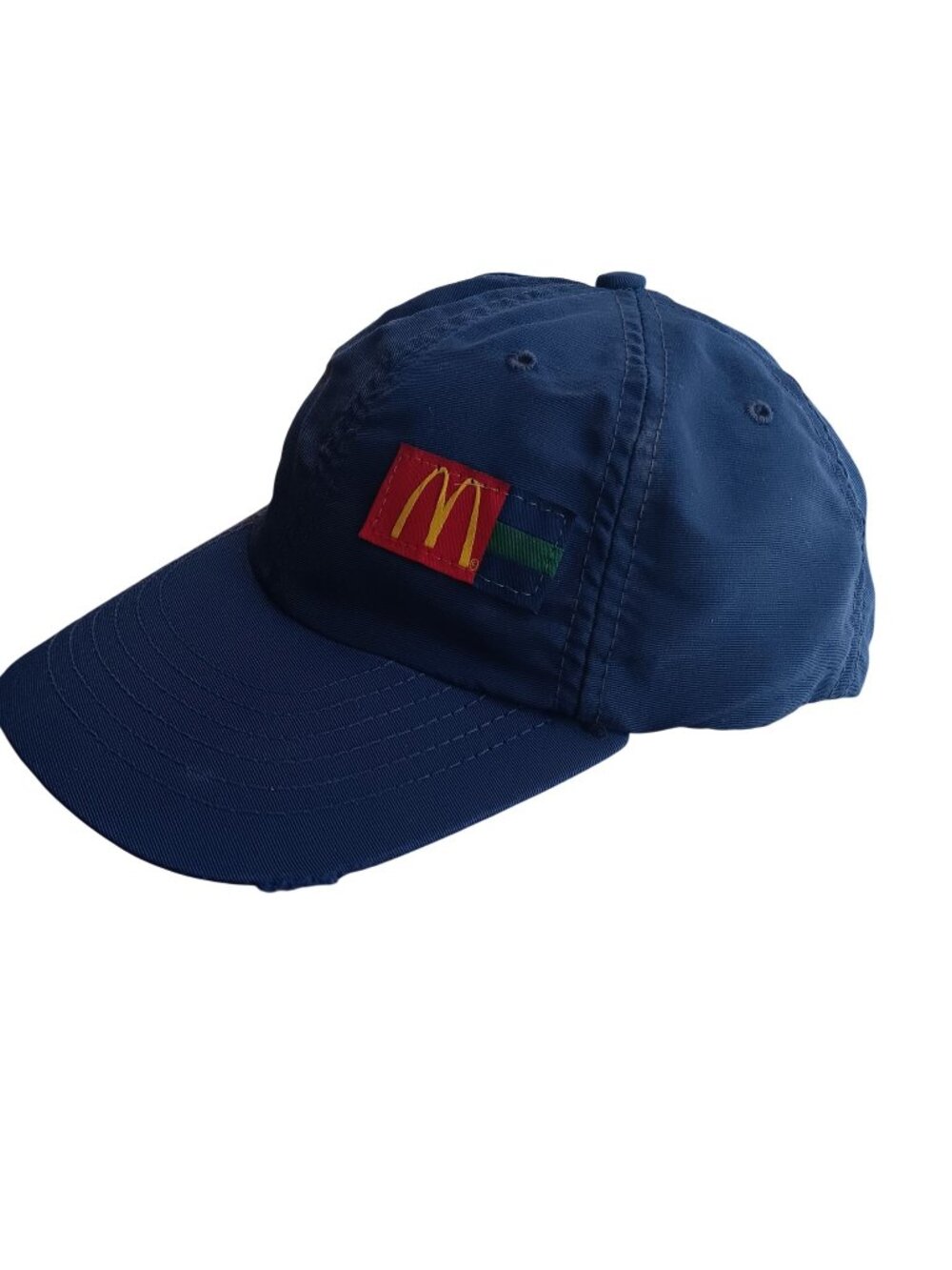 Vintage McDonalds Employee Cap Work Navy Blue Adjustable Cap Terry Uniform USA
